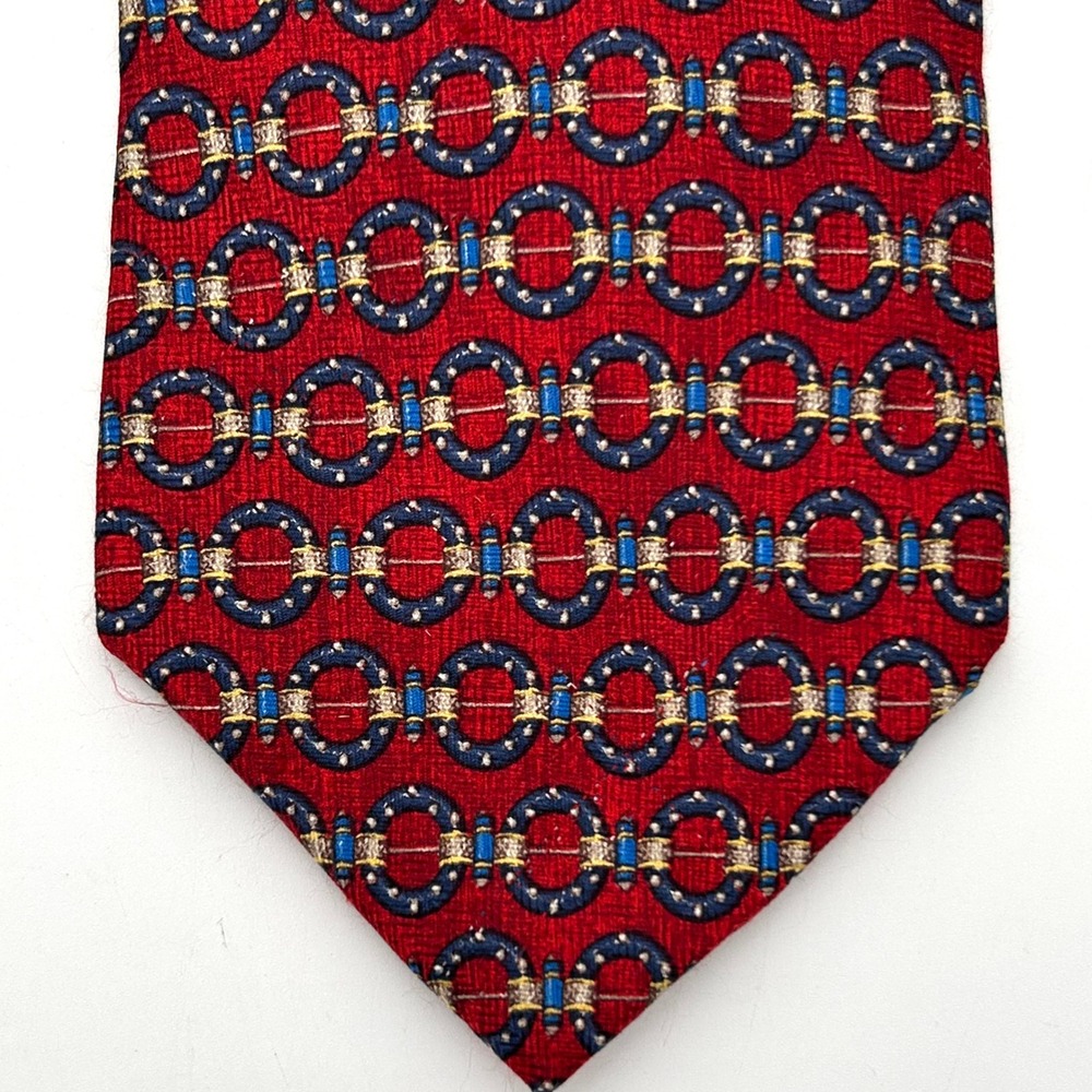The Metropolitan Museum of Art Men Red Blue Geometric Silk Tie MMA Necktie